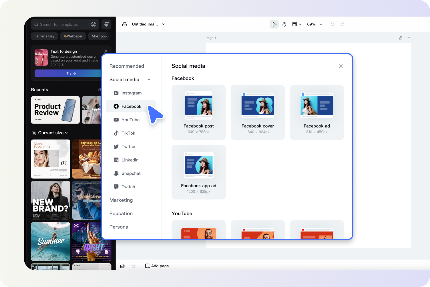 Изменение размера изображения для Facebook